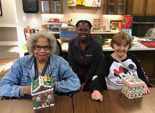 Caregiver and client sharing a conversation